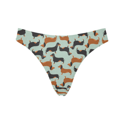 Dachshund Cute Print Pattern Women's Thongs