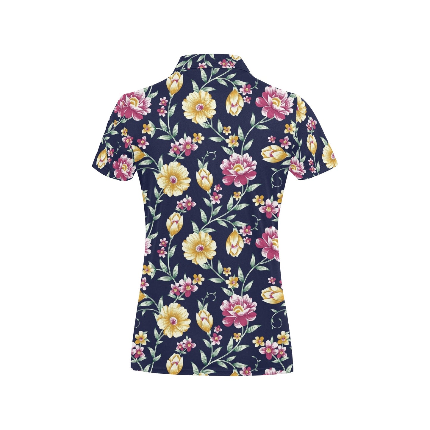 Gerberas Pattern Print Design GB03 Women's Polo Shirt