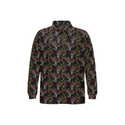 Western Design Long Sleeve Polo Shirt For Men's