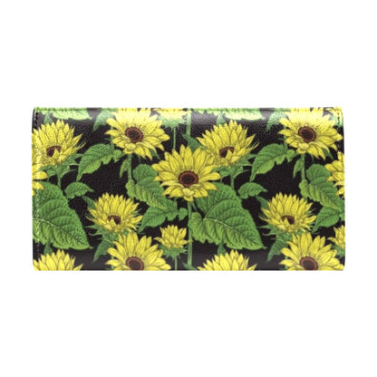 Sunflower Print Design LKS3010 Women's Trifold Wallet