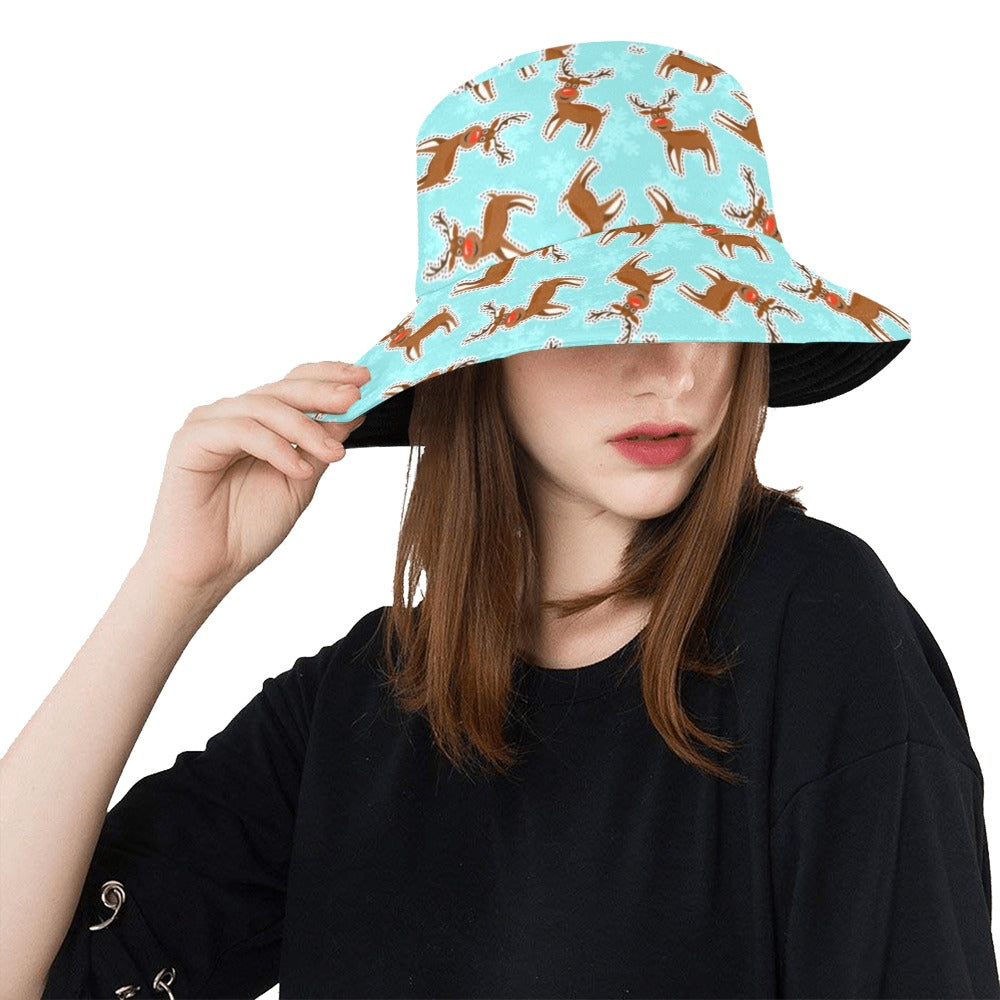 Reindeer Print Design LKS403 Unisex Bucket Hat