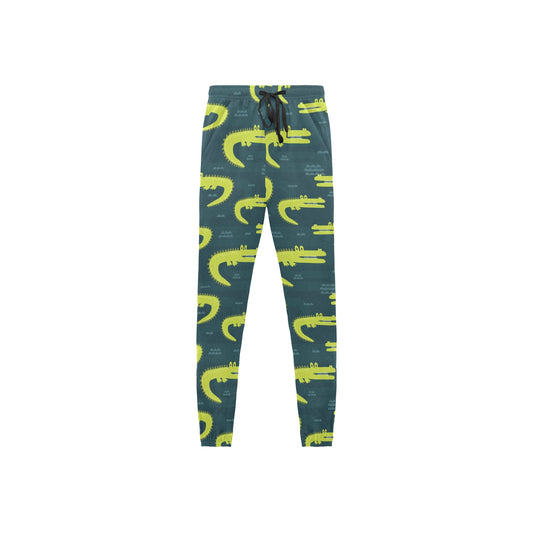 Alligator Pattern Print Design 03 Men's Jogger Pajamas Pants