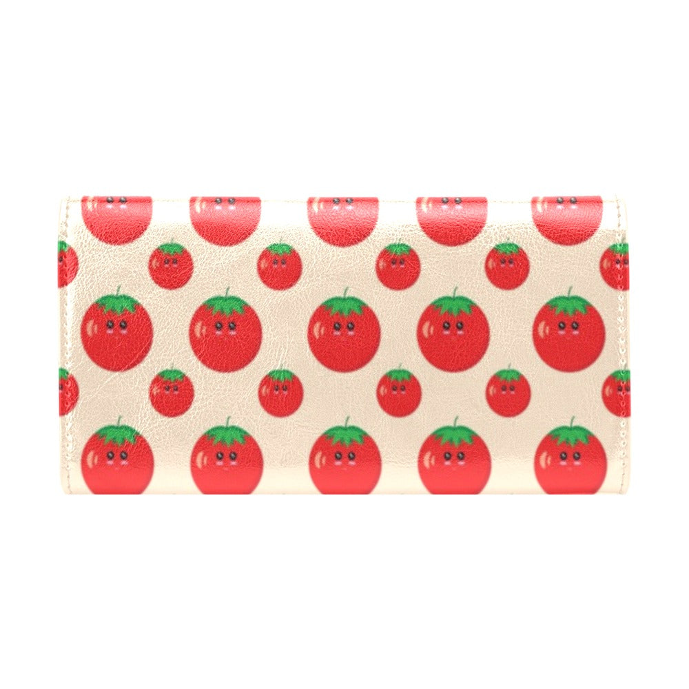 Tomato Print Design LKS308 Women's Trifold Wallet