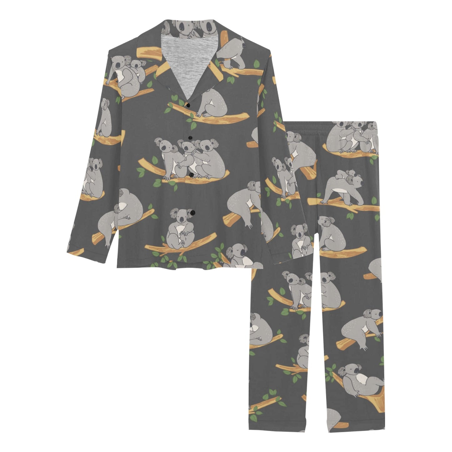 Koala Pattern Print Design 07 Women's Long Pajama Set