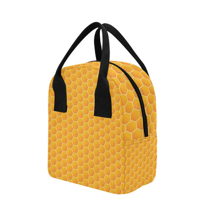 Honey Bee Honeycomb Print Design LKS3011 Insulated Lunch Bag