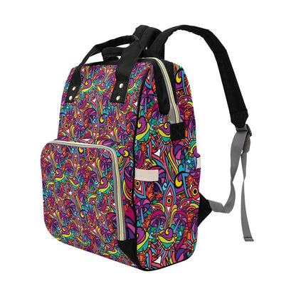 Trippy Print Design LKS302 Diaper Bag Backpack