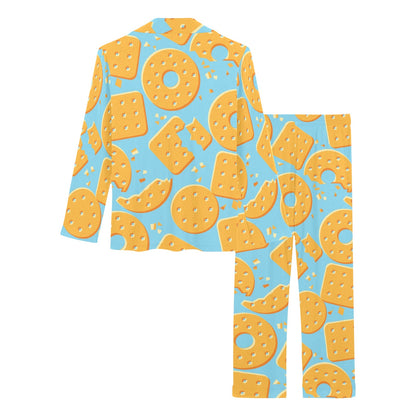 Cracker Pattern Print Design 02 Women's Long Pajama Set