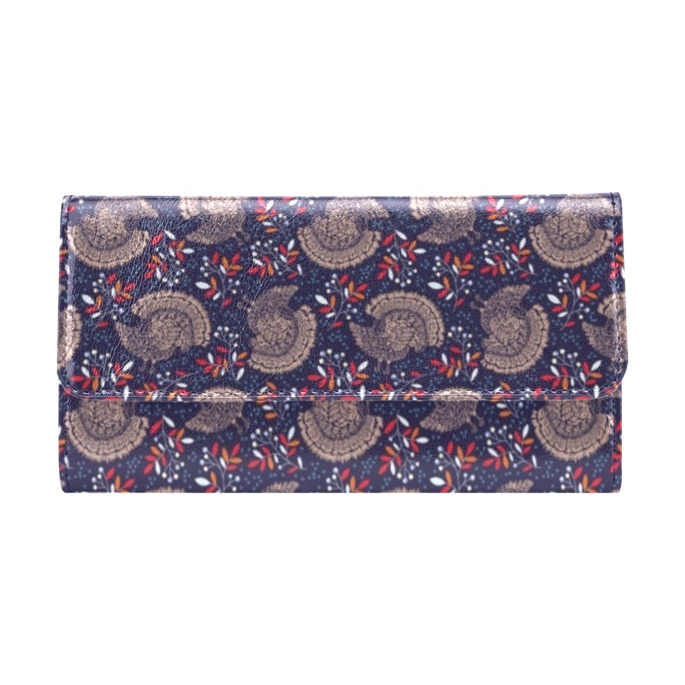 Turkey Print Design LKS401 Women's Trifold Wallet