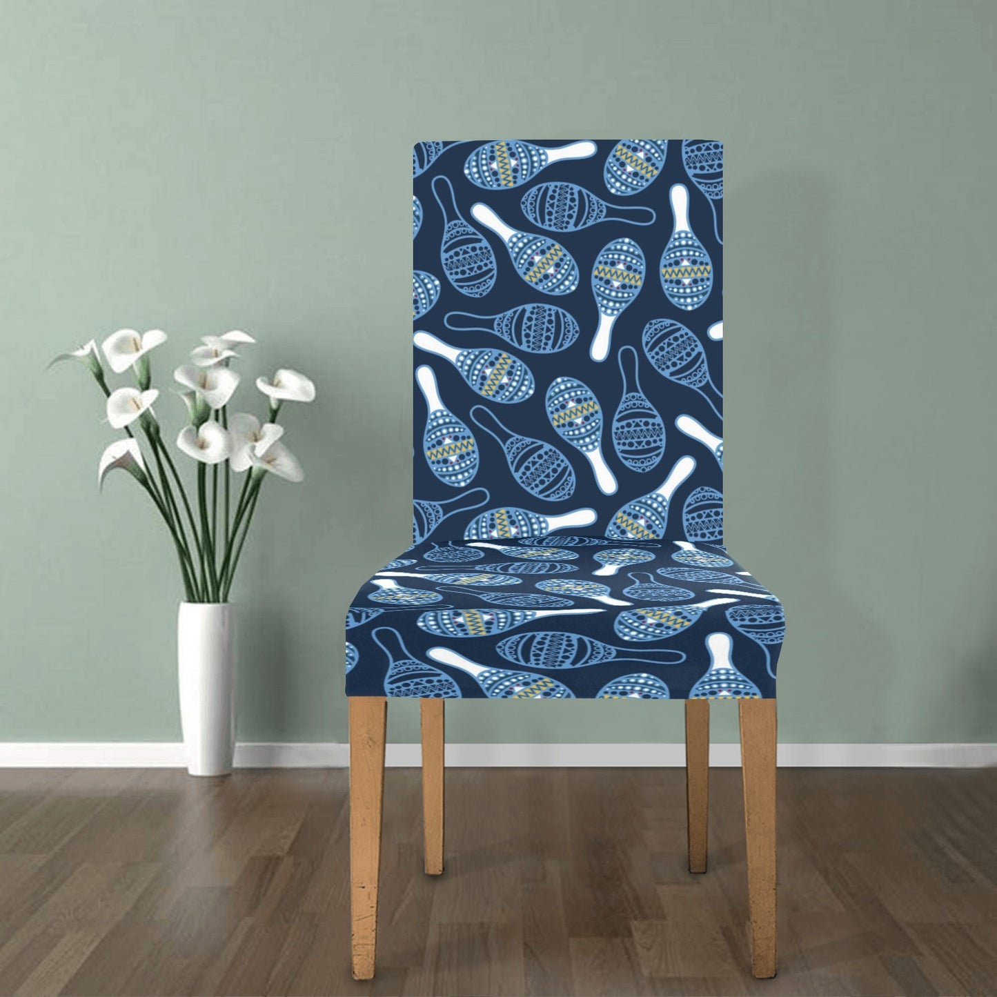 Maracas Print Design LKS401 Dining Chair Slipcover
