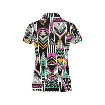 Tribal Aztec Triangle Women's Polo Shirt