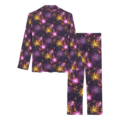 Firework Print Design LKS303 Women's Long Pajama Set