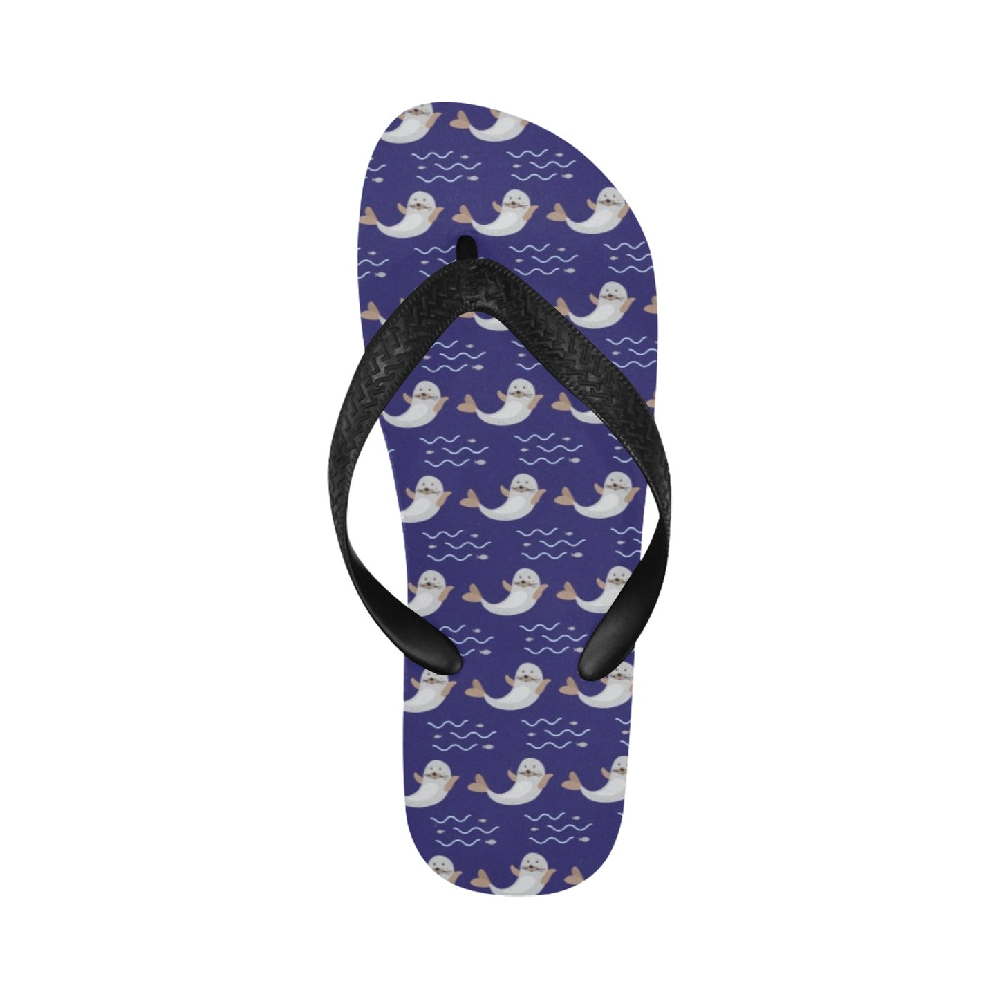 Sea Lion Print Design LKS404 Flip Flops