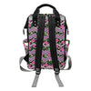 Hibiscus Pink Zigzag Line Pattern Design LKS307 Diaper Bag Backpack