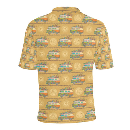 Hippie Van Print Design LKS304 Men Polo Shirt