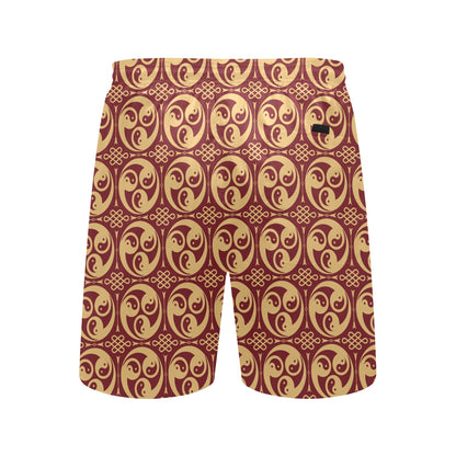 Yin Yang Style Pattern Design Print Men's Swim Trunks Beach Shorts