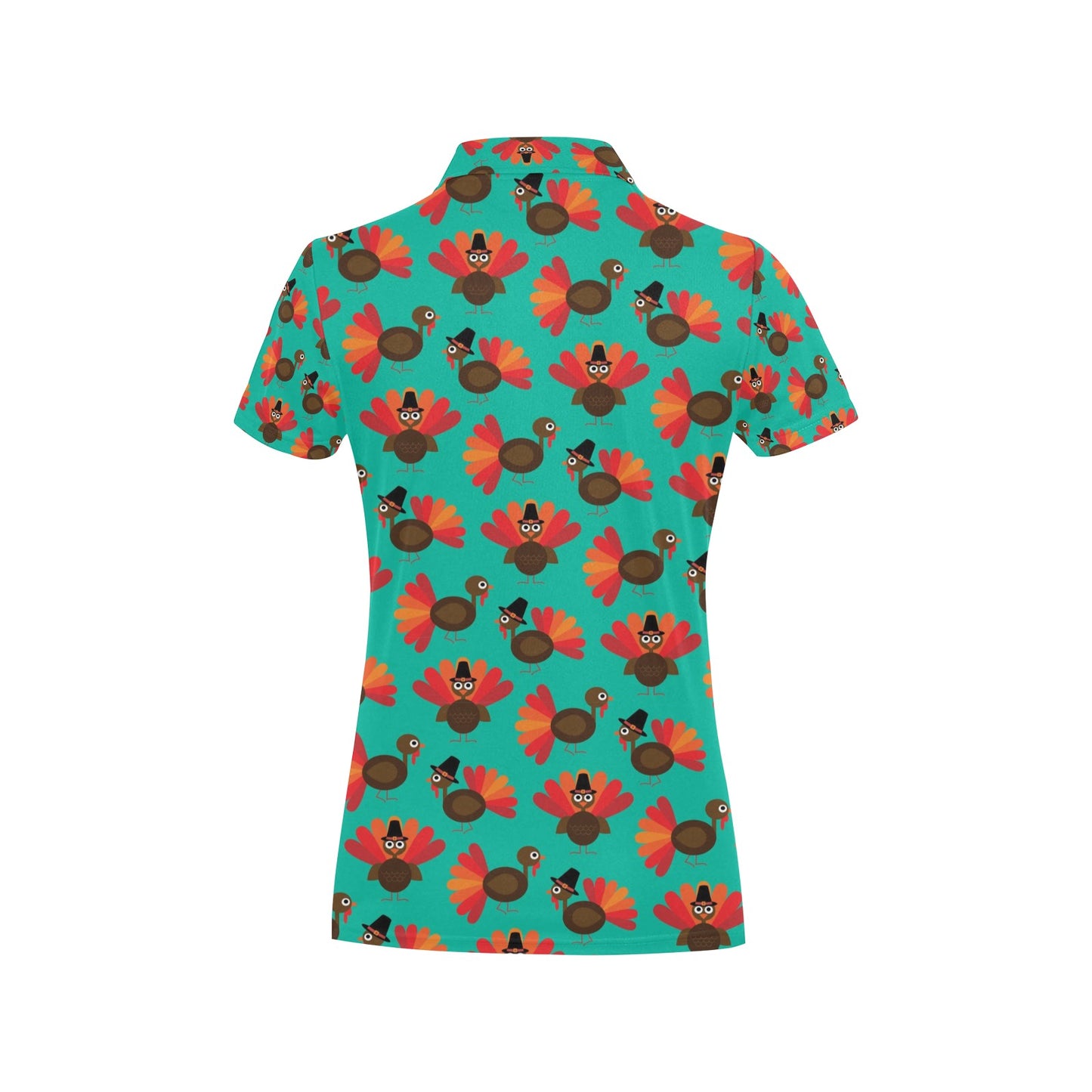 Thanksgiving Print Design LKS307 Women's Polo Shirt