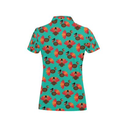 Thanksgiving Print Design LKS307 Women's Polo Shirt
