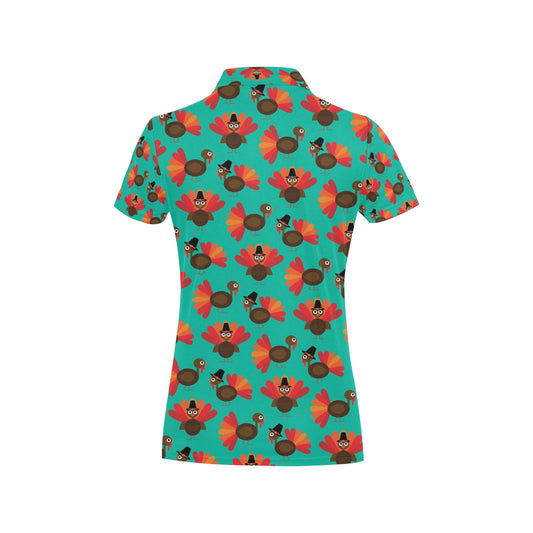 Thanksgiving Print Design LKS307 Women's Polo Shirt