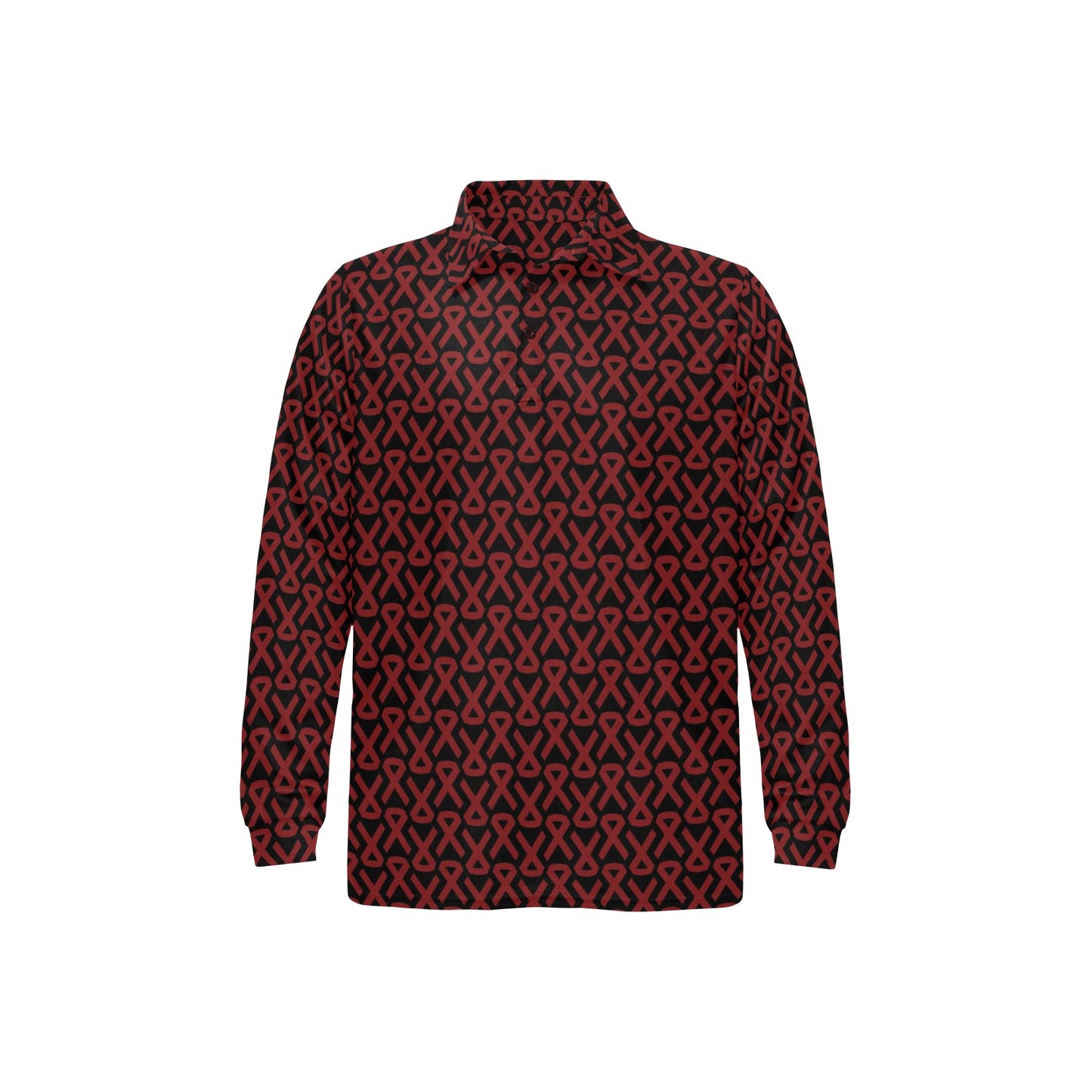 Multiple myeloma Pattern Print Design A01 Long Sleeve Polo Shirt For Men's