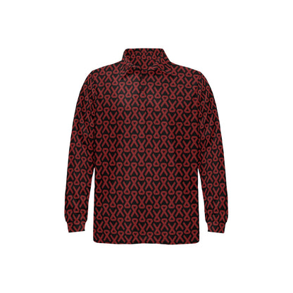 Multiple myeloma Pattern Print Design A01 Long Sleeve Polo Shirt For Men's