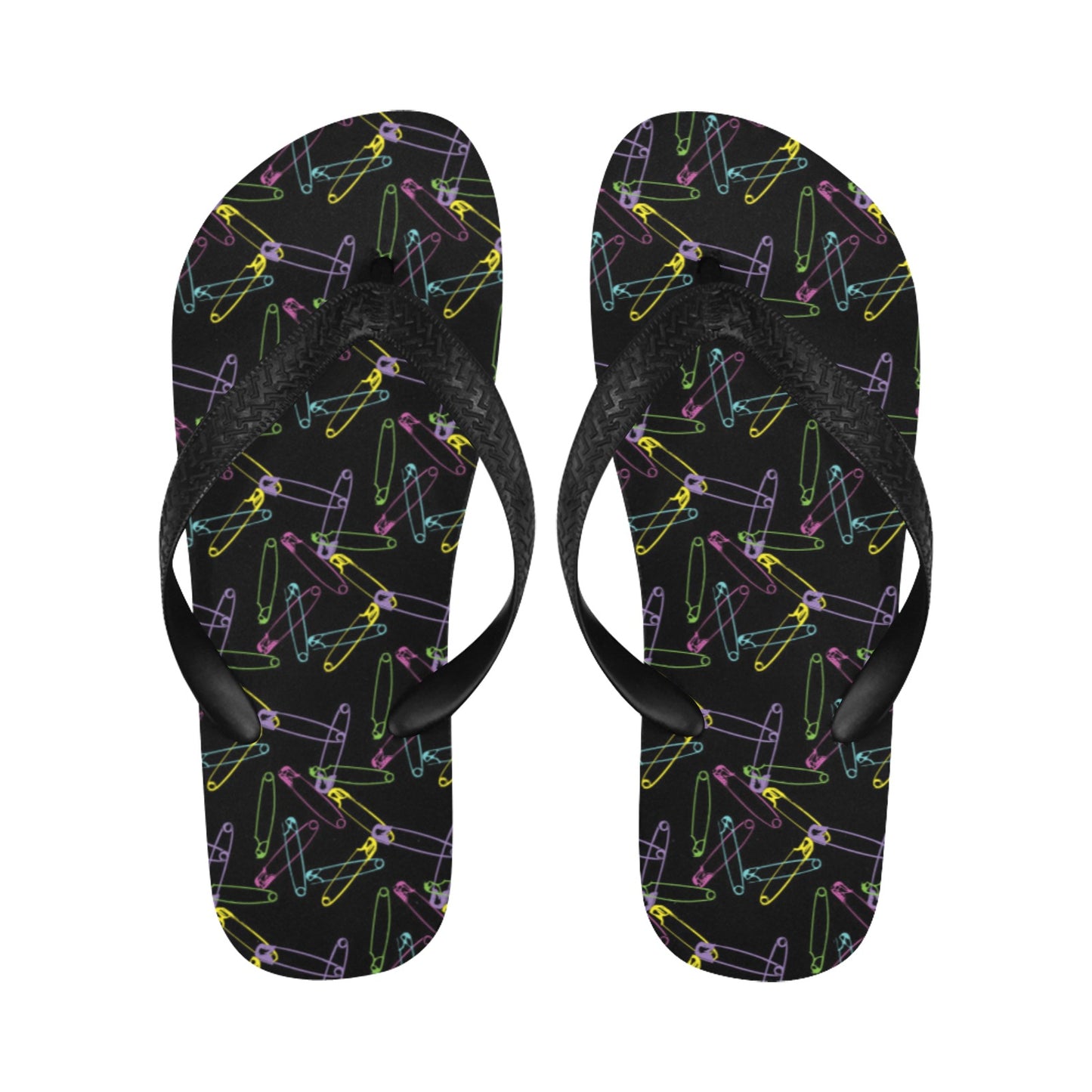 Safety Pin Print Design LKS304 Flip Flops
