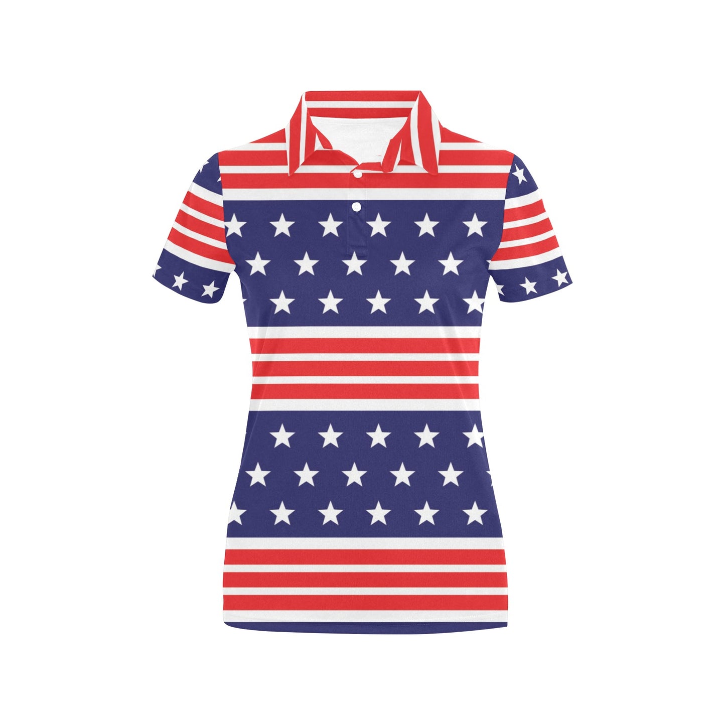Patriotic Pattern Print Design A04 Women's Polo Shirt