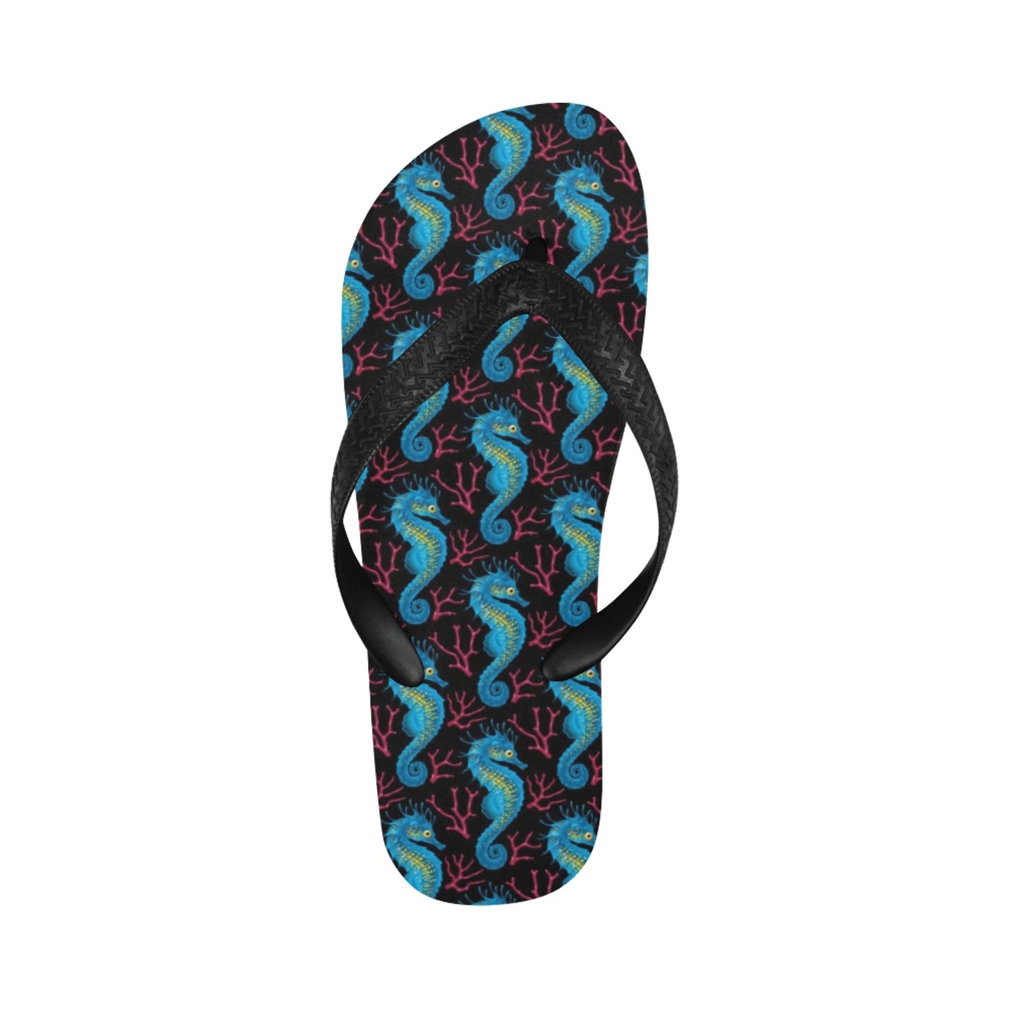 SeaHorse Print Design LKS401 Flip Flops