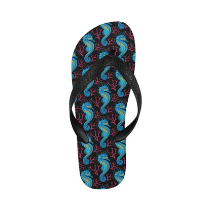 SeaHorse Print Design LKS401 Flip Flops