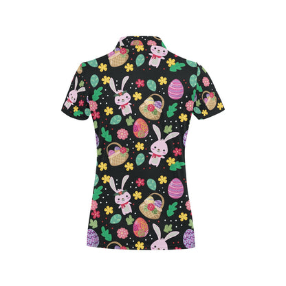 Easter Eggs Pattern Print Design RB05 Women's Polo Shirt