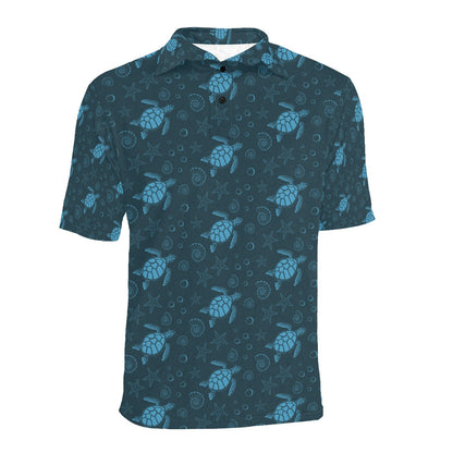 Sea Turtle Print Design LKS308 Men Polo Shirt