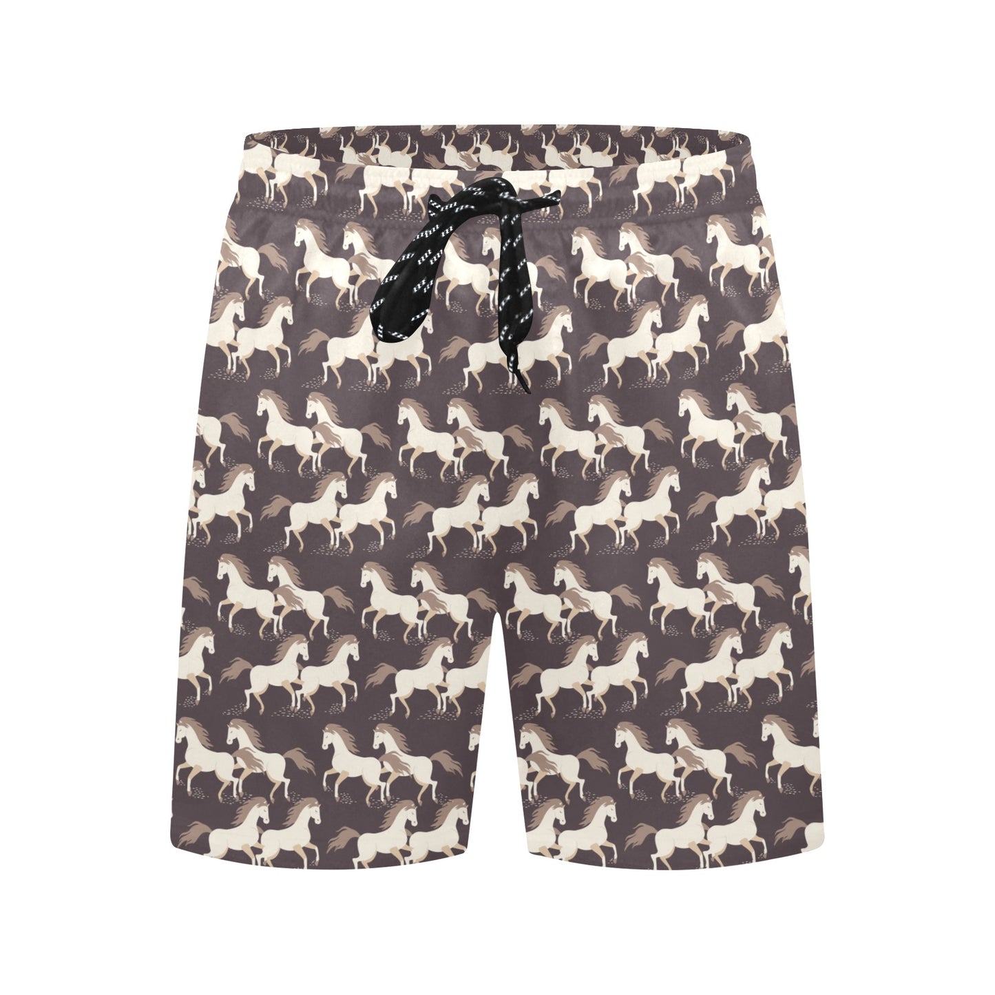Horse Print Design LKS304 Men's Swim Trunks Beach Shorts