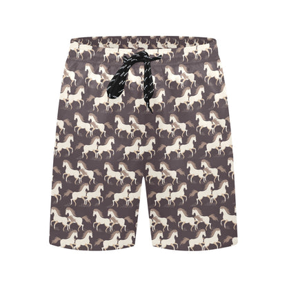 Horse Print Design LKS304 Men's Swim Trunks Beach Shorts