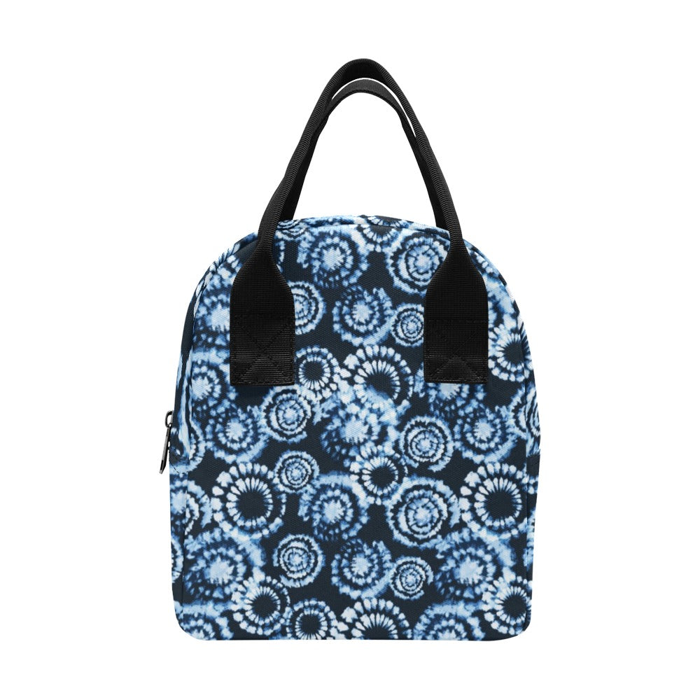 Tie Dye Dark Blue Print Design LKS306 Insulated Lunch Bag