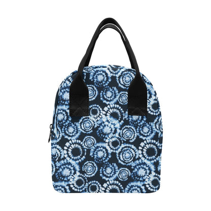 Tie Dye Dark Blue Print Design LKS306 Insulated Lunch Bag