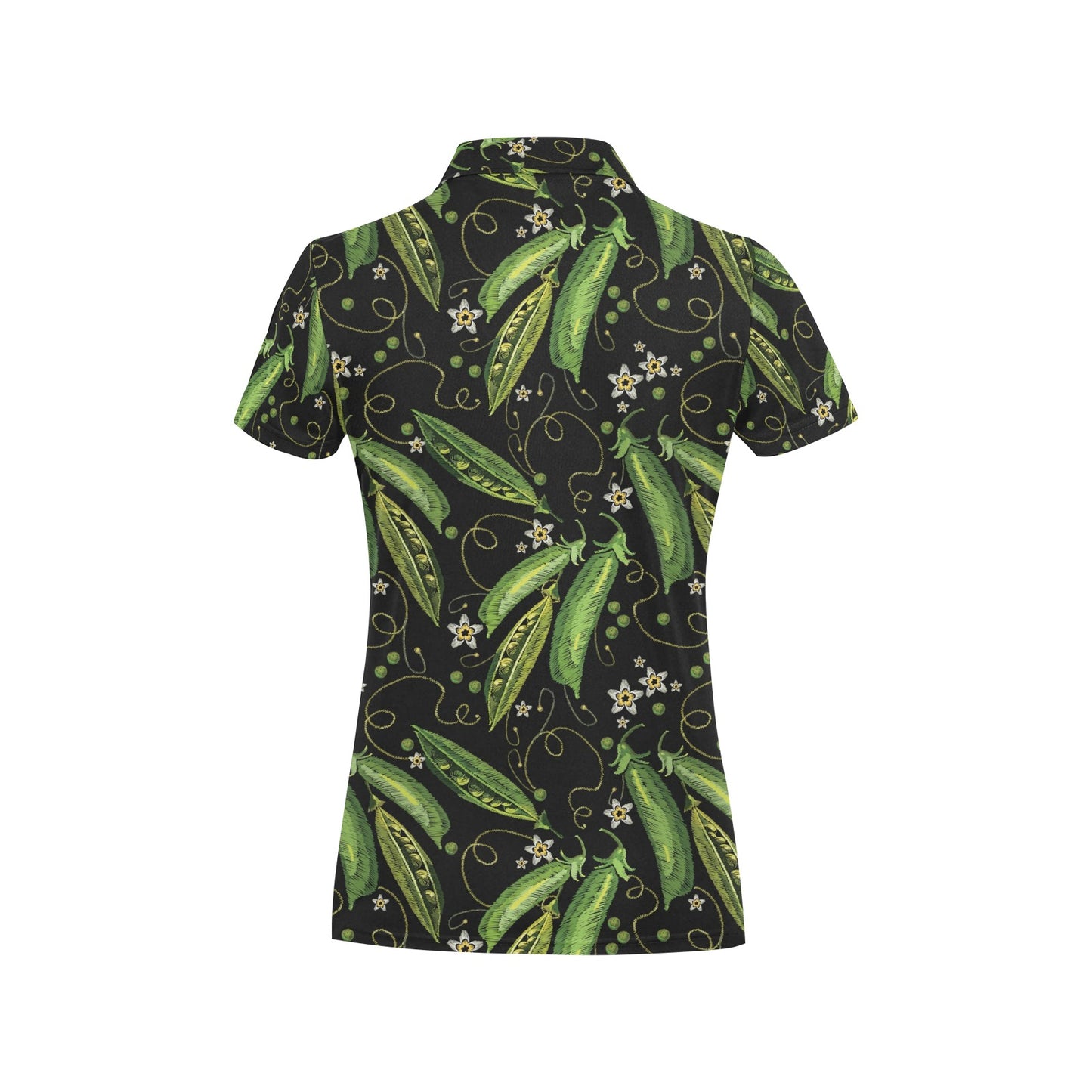 Peas Pattern Print Design A02 Women's Polo Shirt