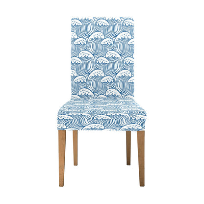 Wave Print Design LKS306 Dining Chair Slipcover