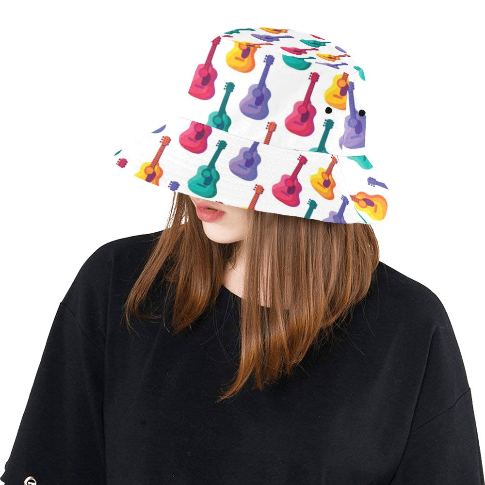 Acoustic Guitar Print Design LKS406 Unisex Bucket Hat
