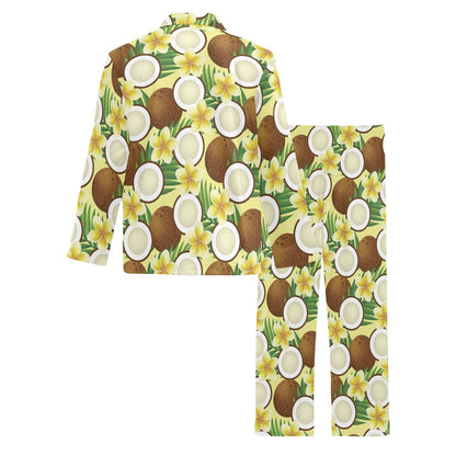 Coconut Pattern Print Design CN02 Men's Long Pajama Set