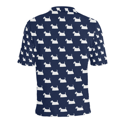 Scottish Terriers Print Design LKS303 Men Polo Shirt