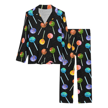 Lollipop Pattern Print Design LL04 Women's Long Pajama Set