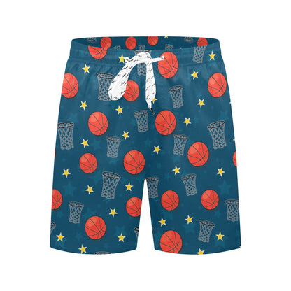 Basketball Classic Print Pattern Men's Swim Trunks Beach Shorts