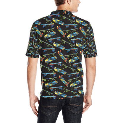 Skateboard Print Design LKS305 Men Polo Shirt