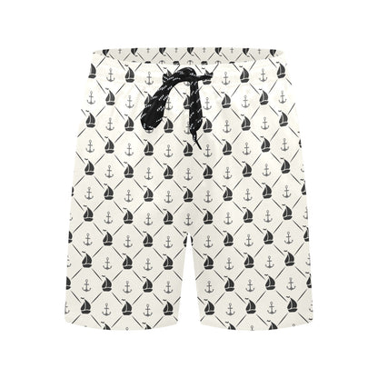 Sailboat Print Design LKS302 Men's Swim Trunks Beach Shorts