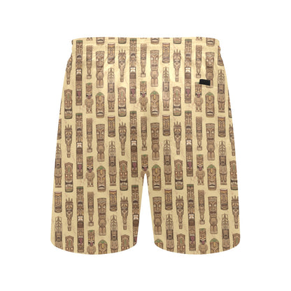 Totem Tiki Style Themed Design Men's Swim Trunks Beach Shorts