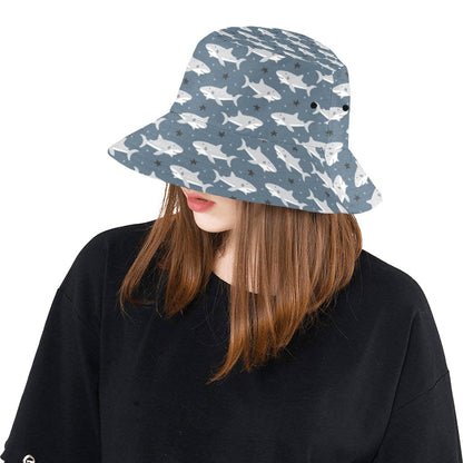 Shark Print Design LKS305 Unisex Bucket Hat