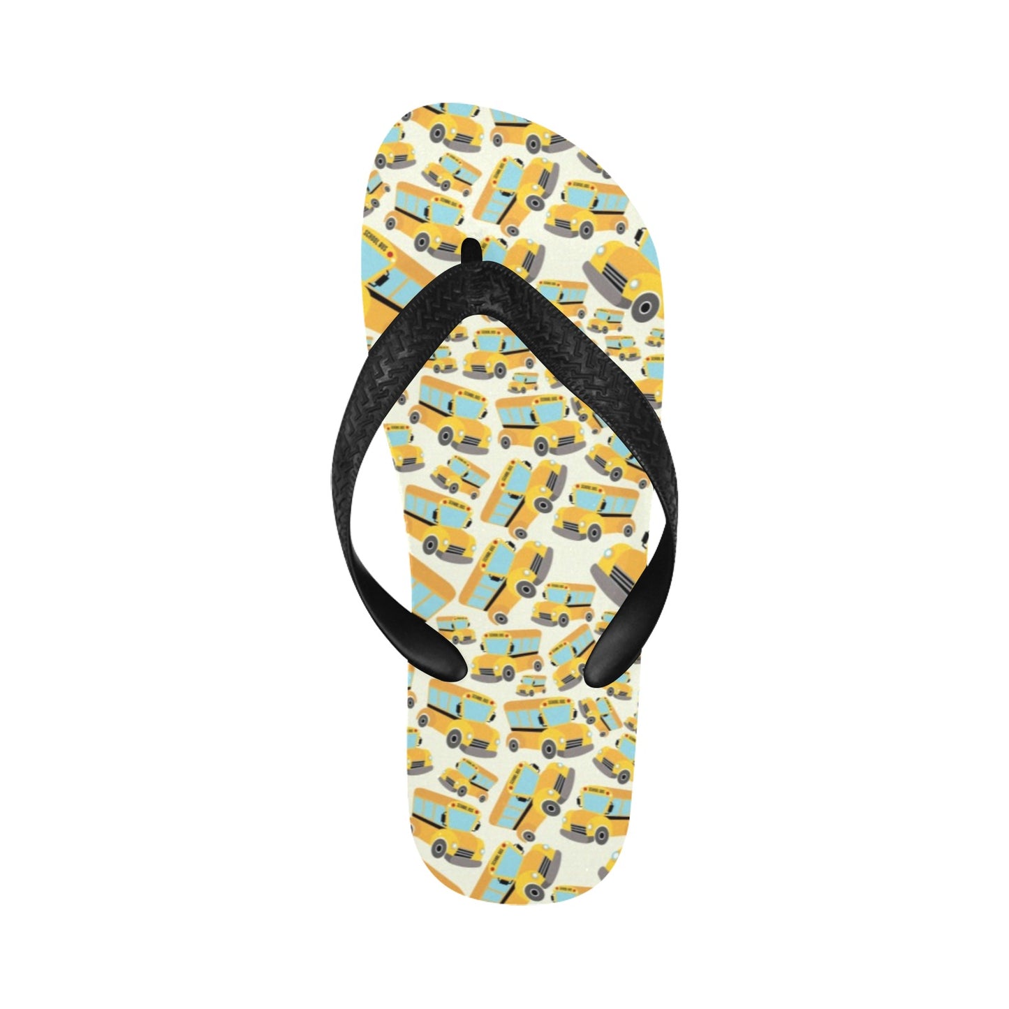 School Bus Print Design LKS301 Flip Flops