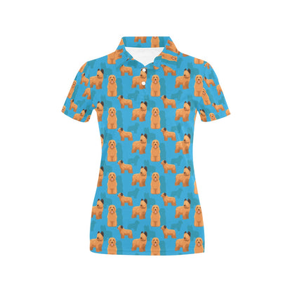 Briards Pattern Print Design 01 Women's Polo Shirt