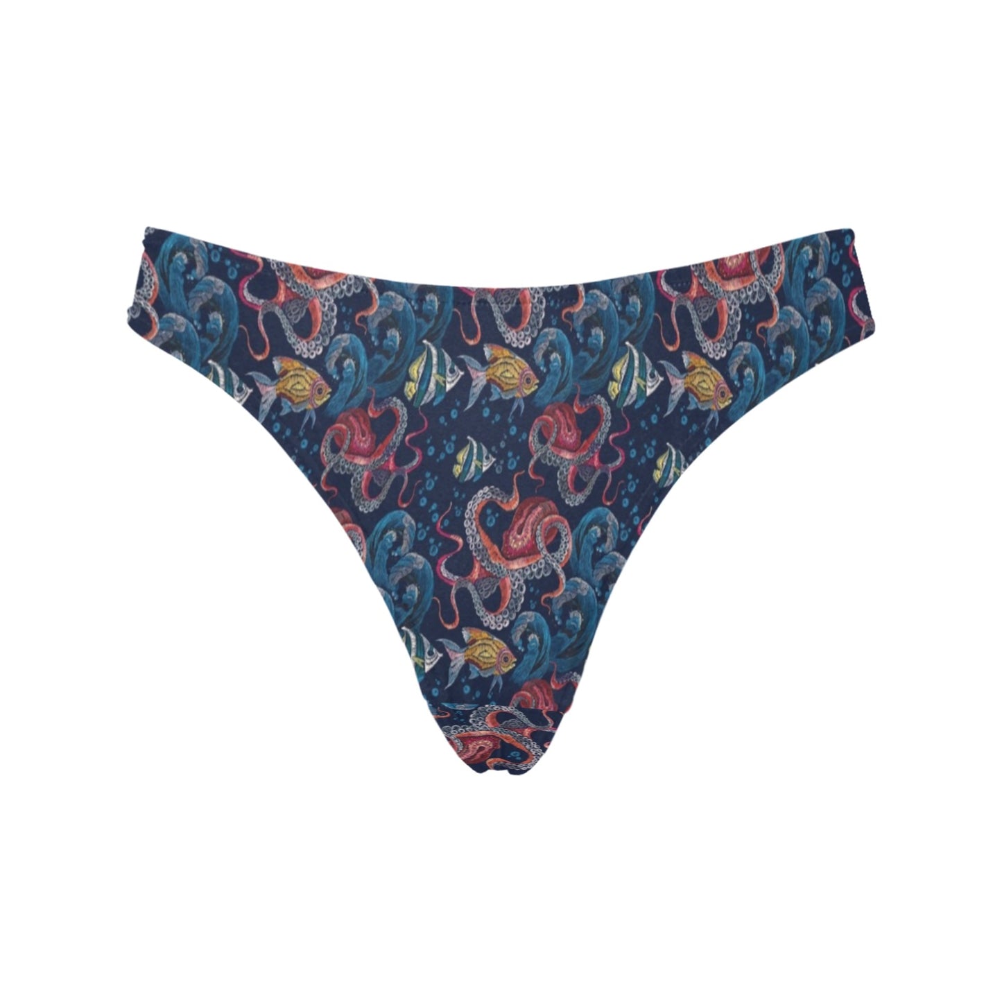 Octopus Deep Sea Print Themed Women's Thongs