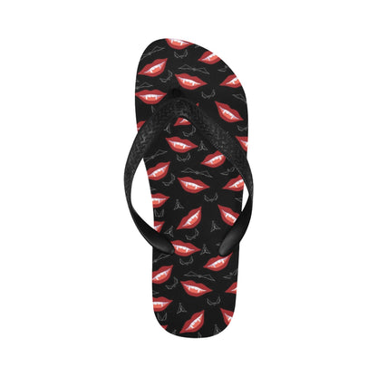 Vampire Lips Print Design LKS301 Flip Flops