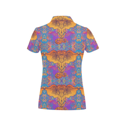 Gold Elephant Indian Women's Polo Shirt